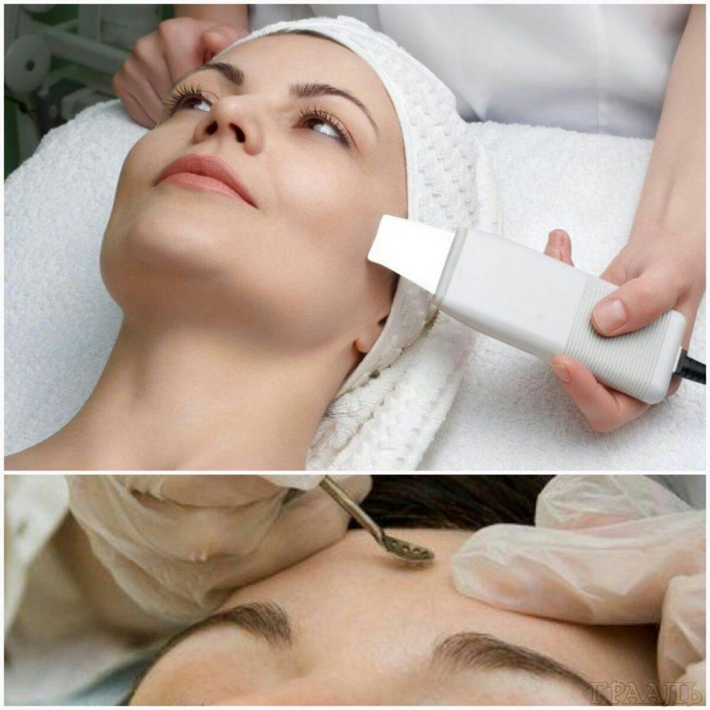 Kombinierte Reinigung des Gesichts im Salon Gral