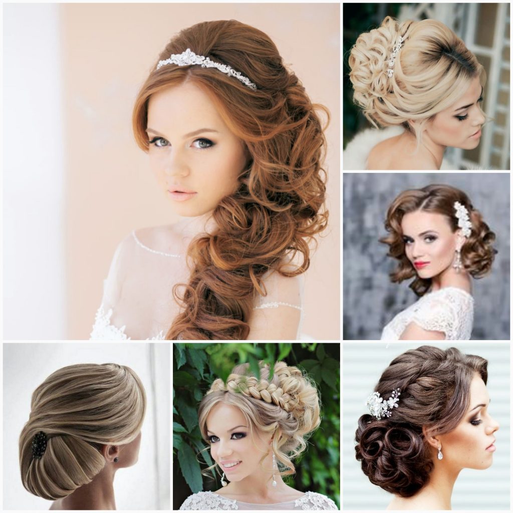 Wedding hairstyles in the beauty salon Grail
